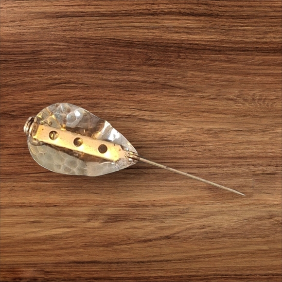 Vintage Teal and Pink Brooch - Picture 6 of 7